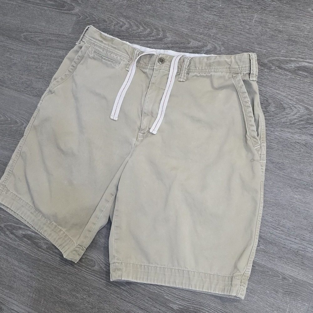 VTG Polo Ralph Lauren Bermuda Chino Shorts Drawstring Talon Zip Flap Pockets 35 - Picture 3 of 14